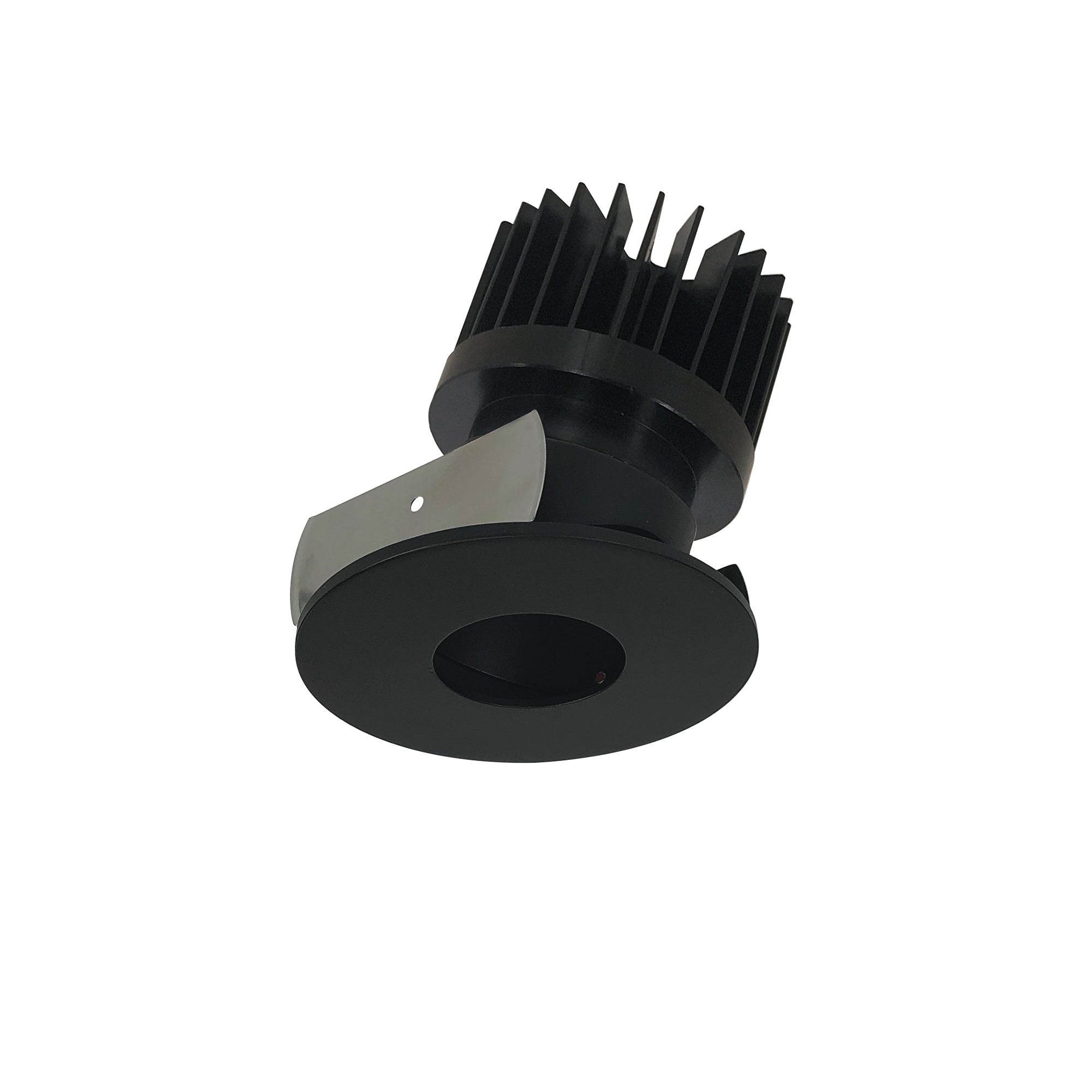 Nora NIOB-2RPHA27XBB/HL 2 inch Iolite LED Round Adjustable Pinhole, 1500lm/2000lm/2500lm (varies by housing), 2700K, Black Pinhole / Black Flange