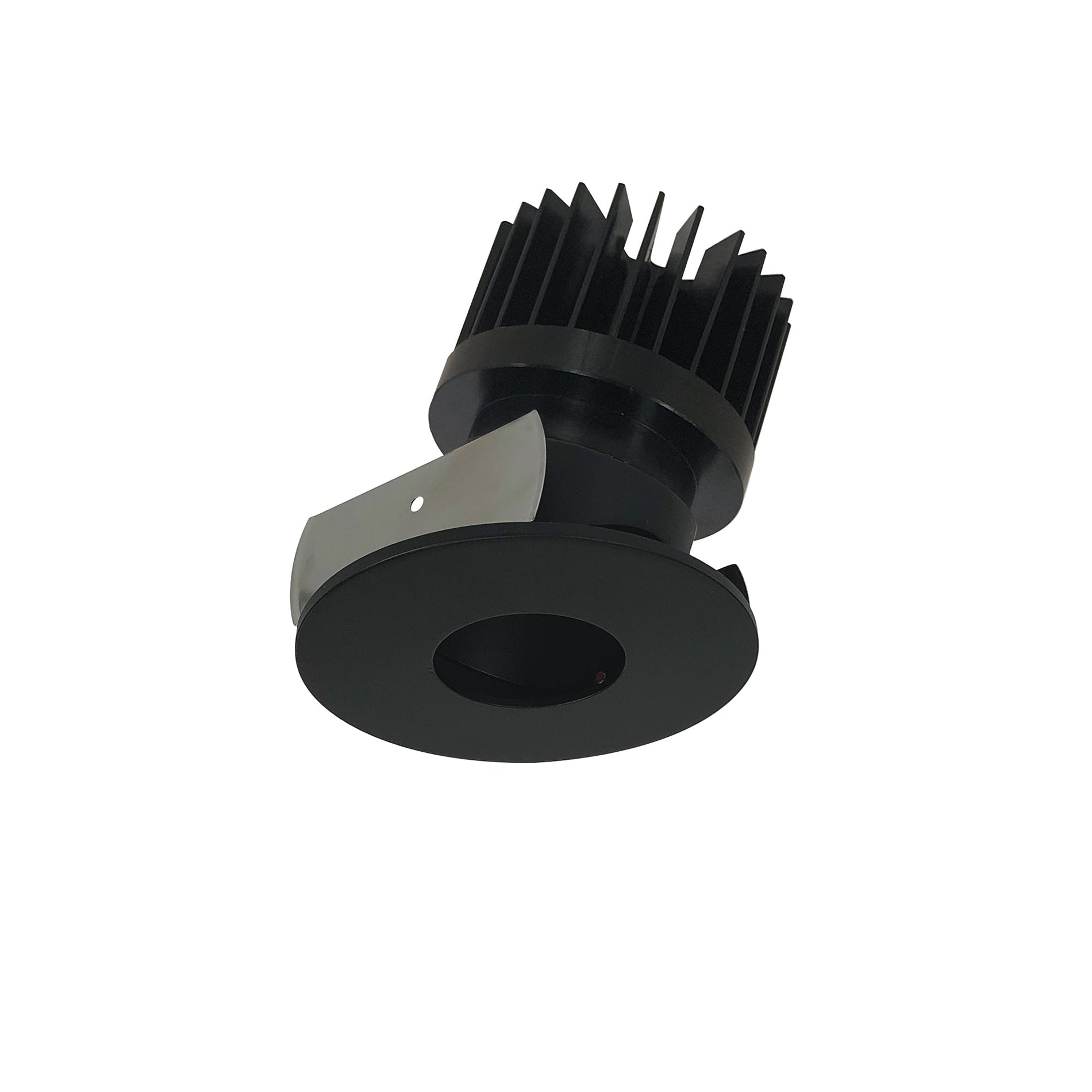 Nora NIOB-2RPHA35XBB/HL 2 inch Iolite LED Round Adjustable Pinhole, 1500lm/2000lm/2500lm (varies by housing), 3500K, Black Pinhole / Black Flange