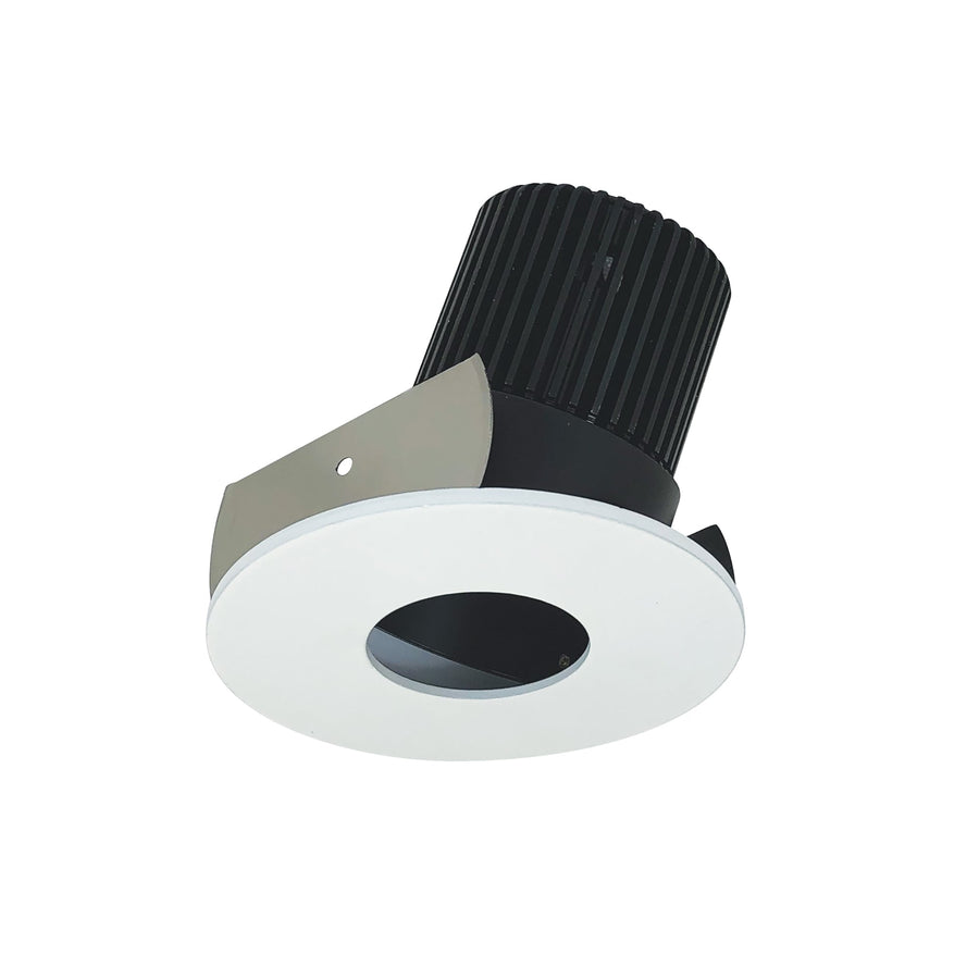 Nora NIOB-2RPHA30XBMPW/10 2 inch Iolite LED Round Adjustable Pinhole, 1000lm / 14W, 3000K, Black Pinhole / Matte Powder White Flange