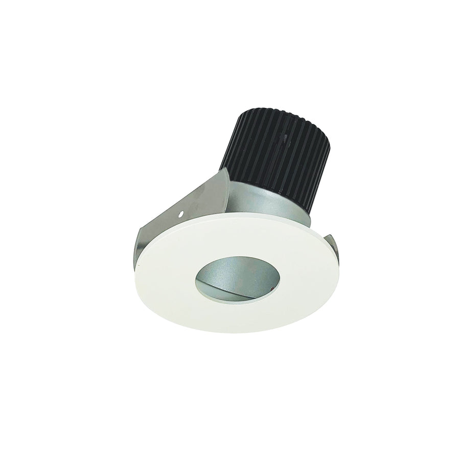 Nora NIOB-2RPHA30XHZMPW/10 2 inch Iolite LED Round Adjustable Pinhole, 1000lm / 14W, 3000K, Haze Pinhole / Matte Powder White Flange