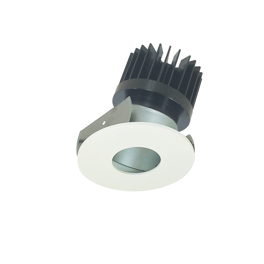 Nora NIOB-2RPHA30XHZMPW/HL 2 inch Iolite LED Round Adjustable Pinhole, 1500lm/2000lm/2500lm (varies by housing), 3000K, Haze Pinhole / Matte Powder White Flange