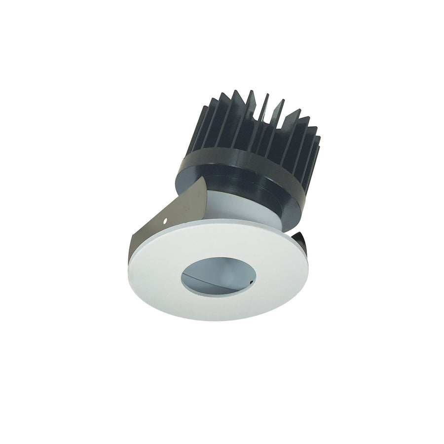 Nora NIOB-2RPHA27XMPW/HL 2 inch Iolite LED Round Adjustable Pinhole, 1500lm/2000lm/2500lm (varies by housing), 2700K, Matte Powder White Pinhole / Matte Powder White Flange
