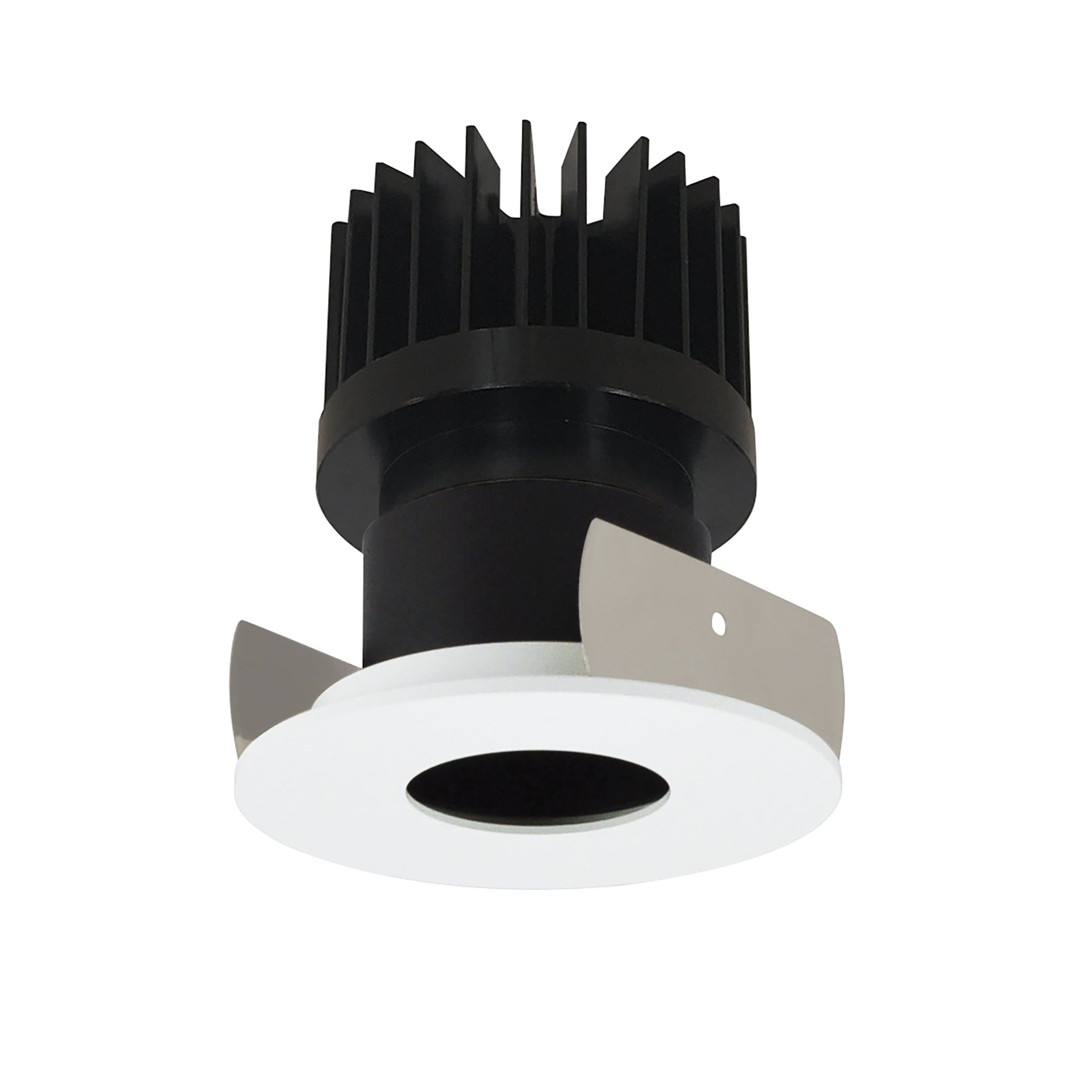 Nora NIOB-2RPH40XBMPW/HL 2 inch Iolite LED Round Pinhole, 1500lm/2000lm/2500lm (varies by housing), 4000K, Black Pinhole / Matte Powder White Flange