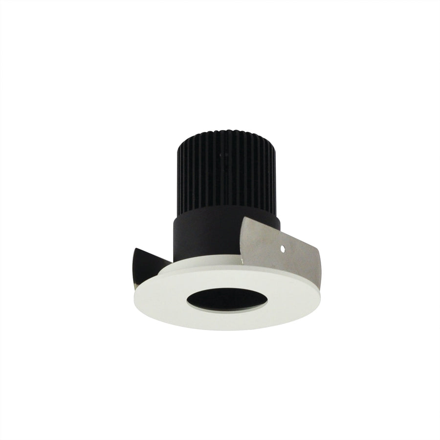 Nora NIOB-2RPH27XBMPW/10 2 inch Iolite LED Round Pinhole, 1000lm / 14W, 2700K, Black Pinhole / Matte Powder White Flange
