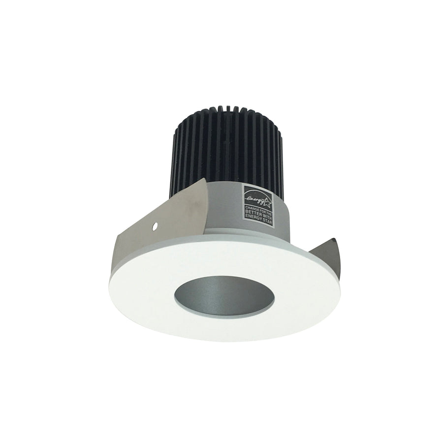 Nora NIOB-2RPH27XHZMPW/10 2 inch Iolite LED Round Pinhole, 1000lm / 14W, 2700K, Haze Pinhole / Matte Powder White Flange