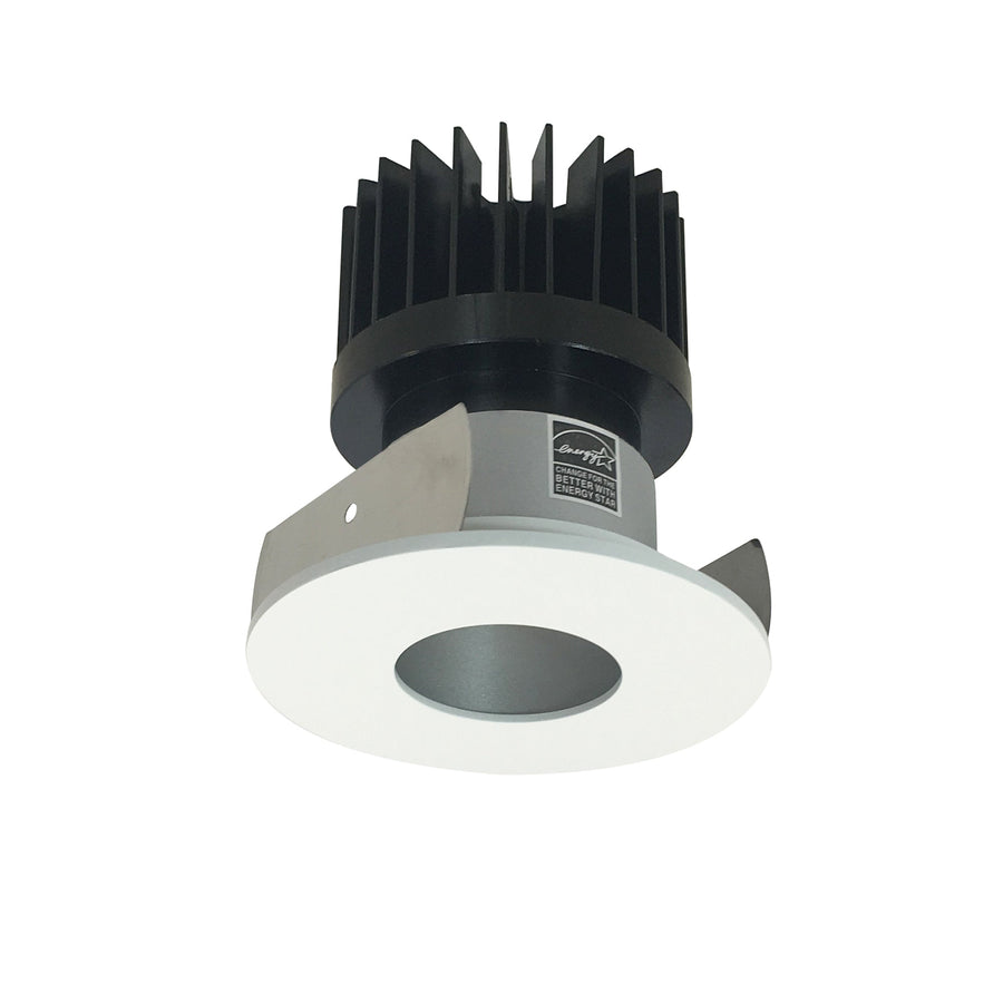 Nora NIOB-2RPH27XHZMPW/HL 2 inch Iolite LED Round Pinhole, 1500lm/2000lm/2500lm (varies by housing), 2700K, Haze Pinhole / Matte Powder White Flange