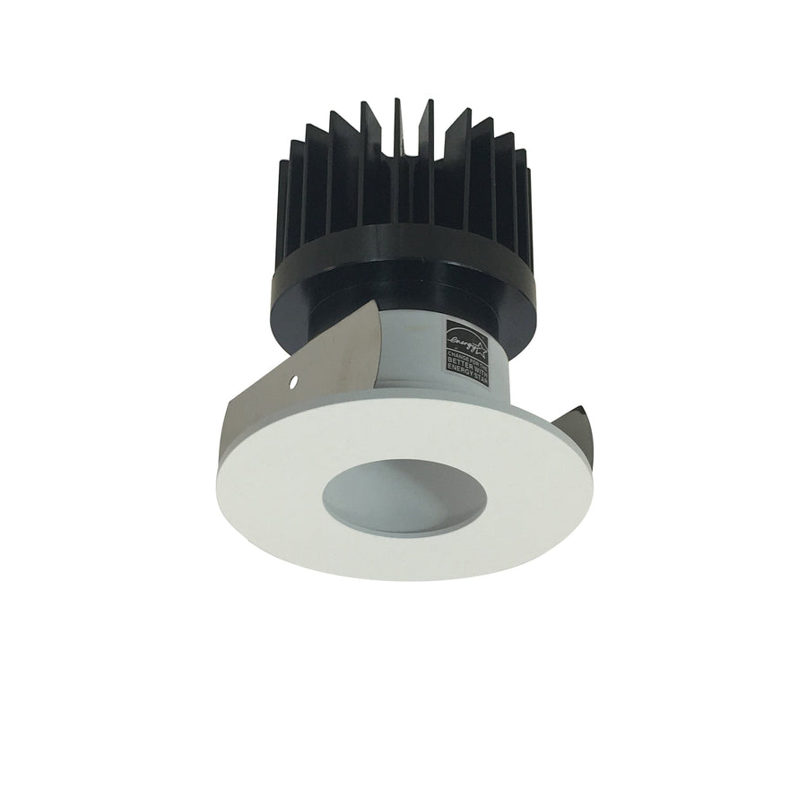 Nora NIOB-2RPH27XMPW/HL 2 inch Iolite LED Round Pinhole, 1500lm/2000lm/2500lm (varies by housing), 2700K, Matte Powder White Pinhole / Matte Powder White Flange