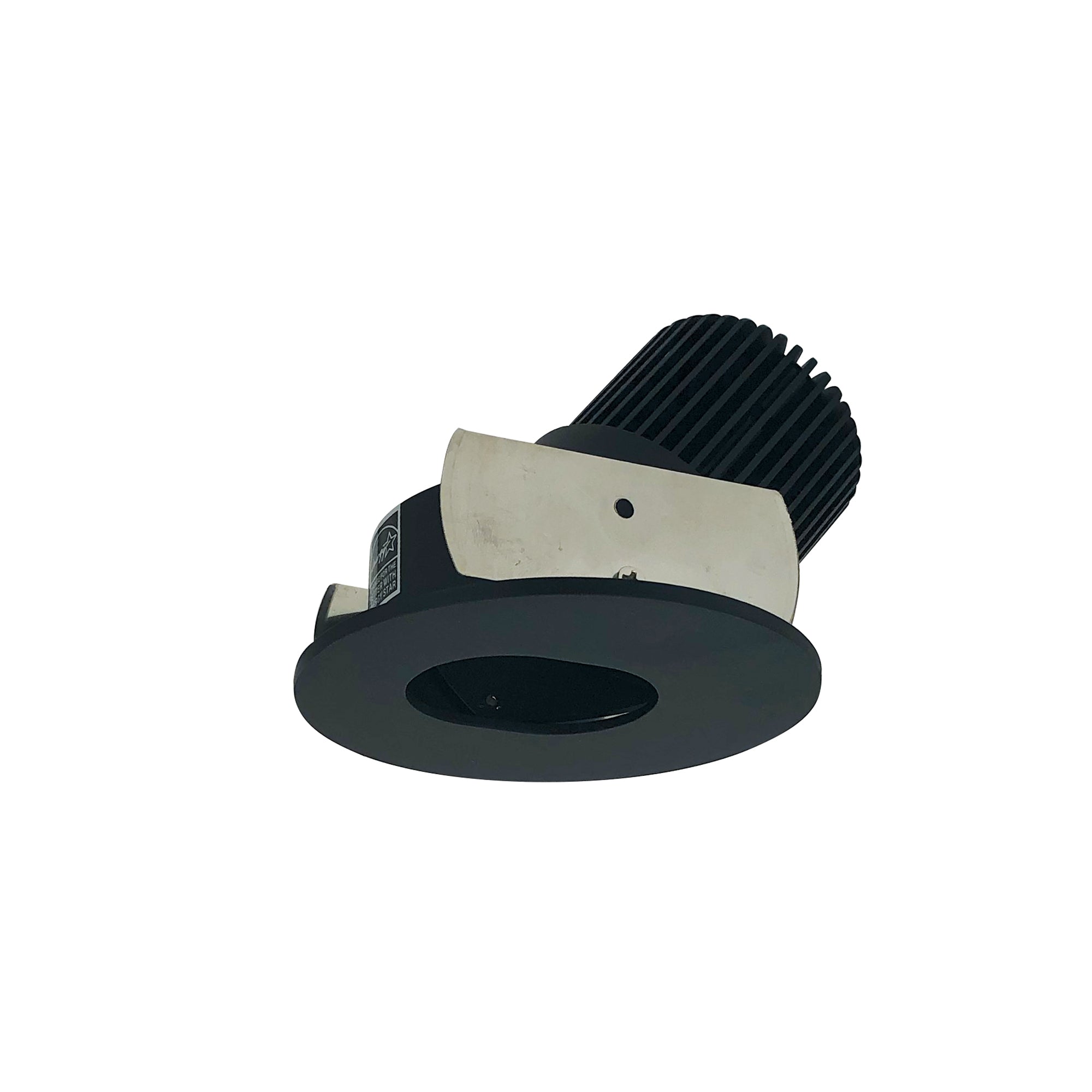 Nora NIOB-2RSL30XBB/10 2 inch Iolite LED Round Adjustable Slot Aperture, 1000lm / 14W, 3000K, Black Slot Aperture / Black Flange