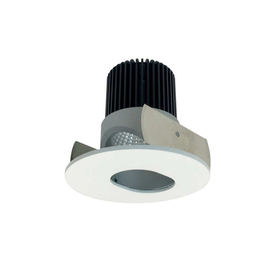 Nora NIOB-2RSL27QHZMPW 2 inch Iolite LED Round Adjustable Slot Aperture, 10-Degree Optic, 650lm / 12W, 2700K, Haze Slot Aperture / Matte Powder White Flange