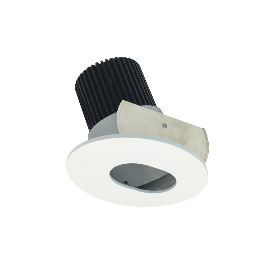 Nora NIOB-2RSL30QMPW 2 inch Iolite LED Round Adjustable Slot Aperture, 10-Degree Optic, 650lm / 12W, 3000K, Matte Powder White Slot Aperture / Matte Powder White Flange