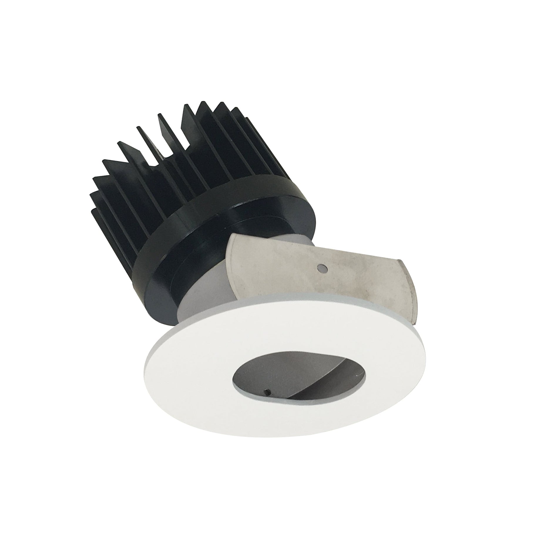 Nora NIOB-2RSL30XMPW/HL 2 inch Iolite LED Round Adjustable Slot Aperture, 1500lm/2000lm/2500lm (varies by housing), 3000K, Matte Powder White Slot Aperture / Matte Powder White Flange