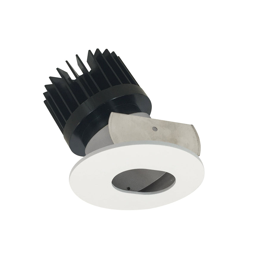 Nora NIOB-2RSL40XMPW/HL 2 inch Iolite LED Round Adjustable Slot Aperture, 1500lm/2000lm/2500lm (varies by housing), 4000K, Matte Powder White Slot Aperture / Matte Powder White Flange