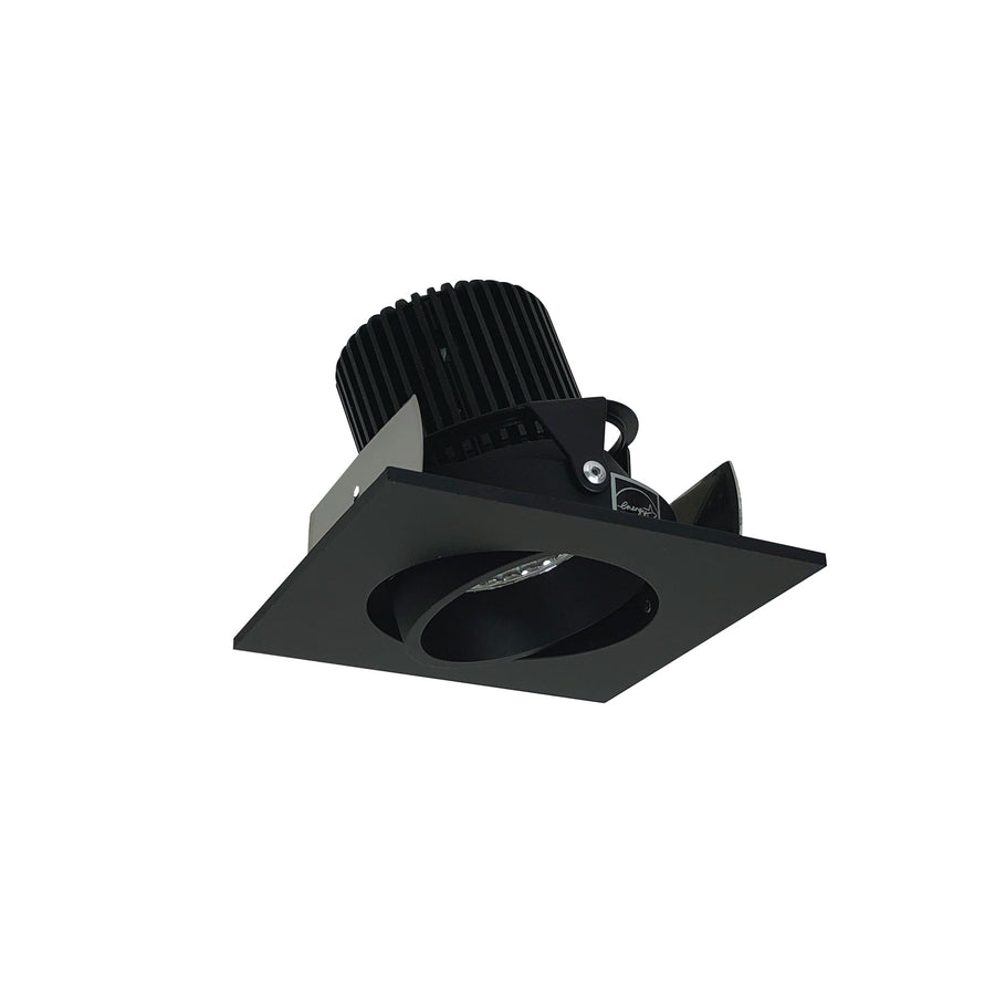 Nora NIOB-2SC40XBB/10 2 inch Iolite LED Square Adjustable Cone Reflector, 1000lm / 14W, 4000K, Black Reflector / Black Flange