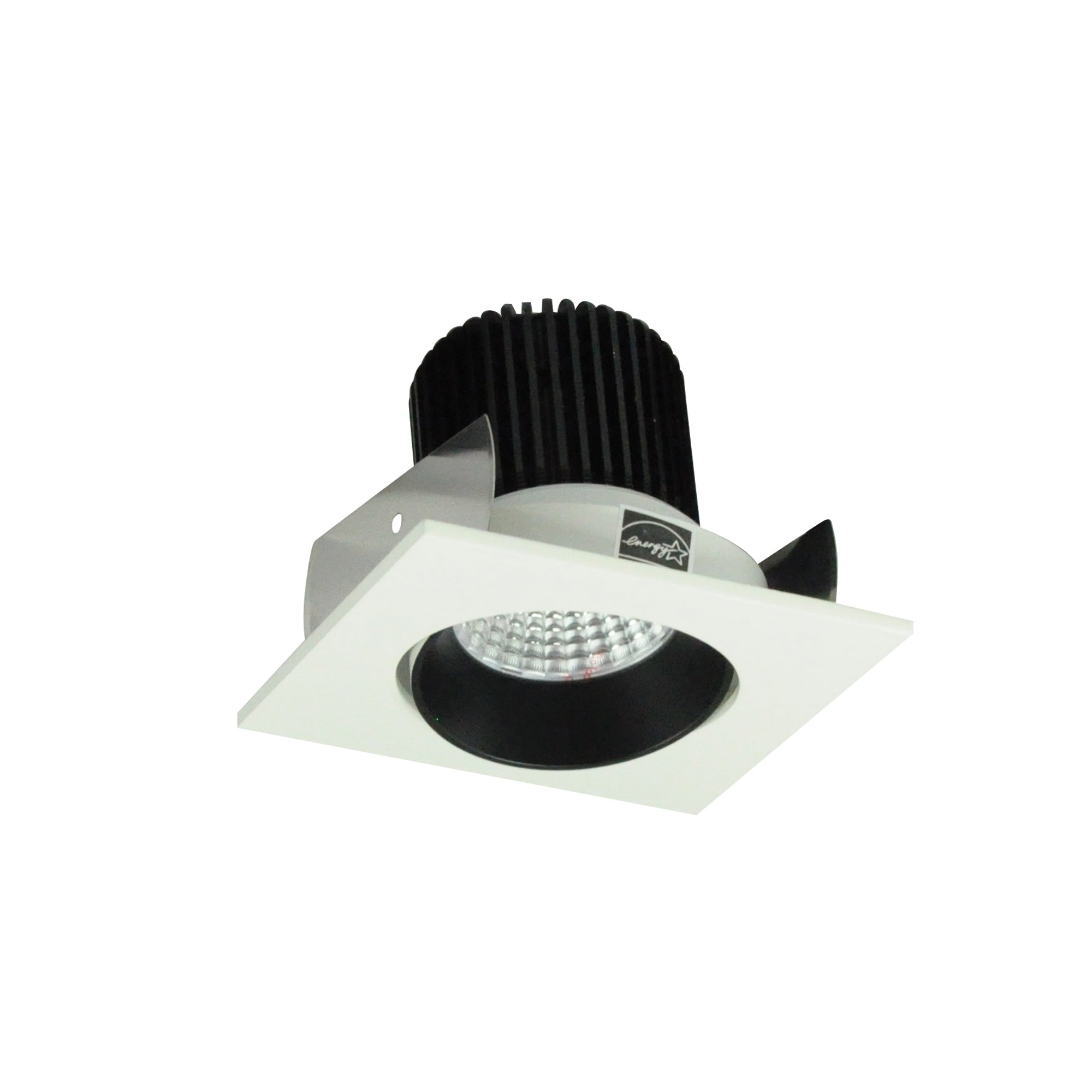 Nora NIOB-2SC35XBW/10 2 inch Iolite LED Square Adjustable Cone Reflector, 1000lm / 14W, 3500K, Black Reflector / White Flange