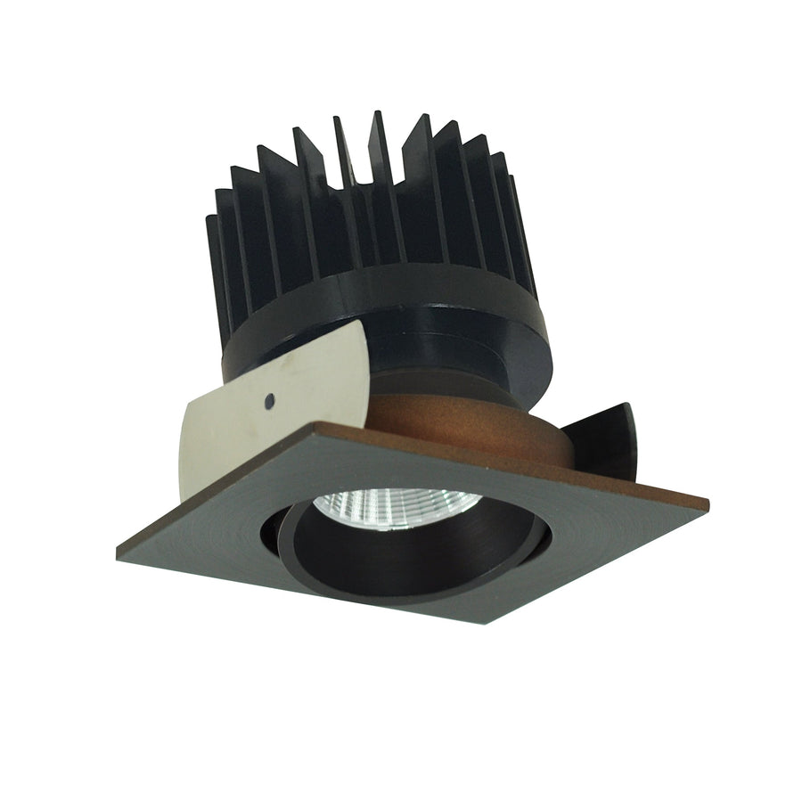 Nora NIOB-2SC27XBZ/HL 2 inch Iolite LED Square Adjustable Cone Reflector, 1500lm/2000lm/2500lm (varies by housing), 2700K, Bronze Reflector / Bronze Flange
