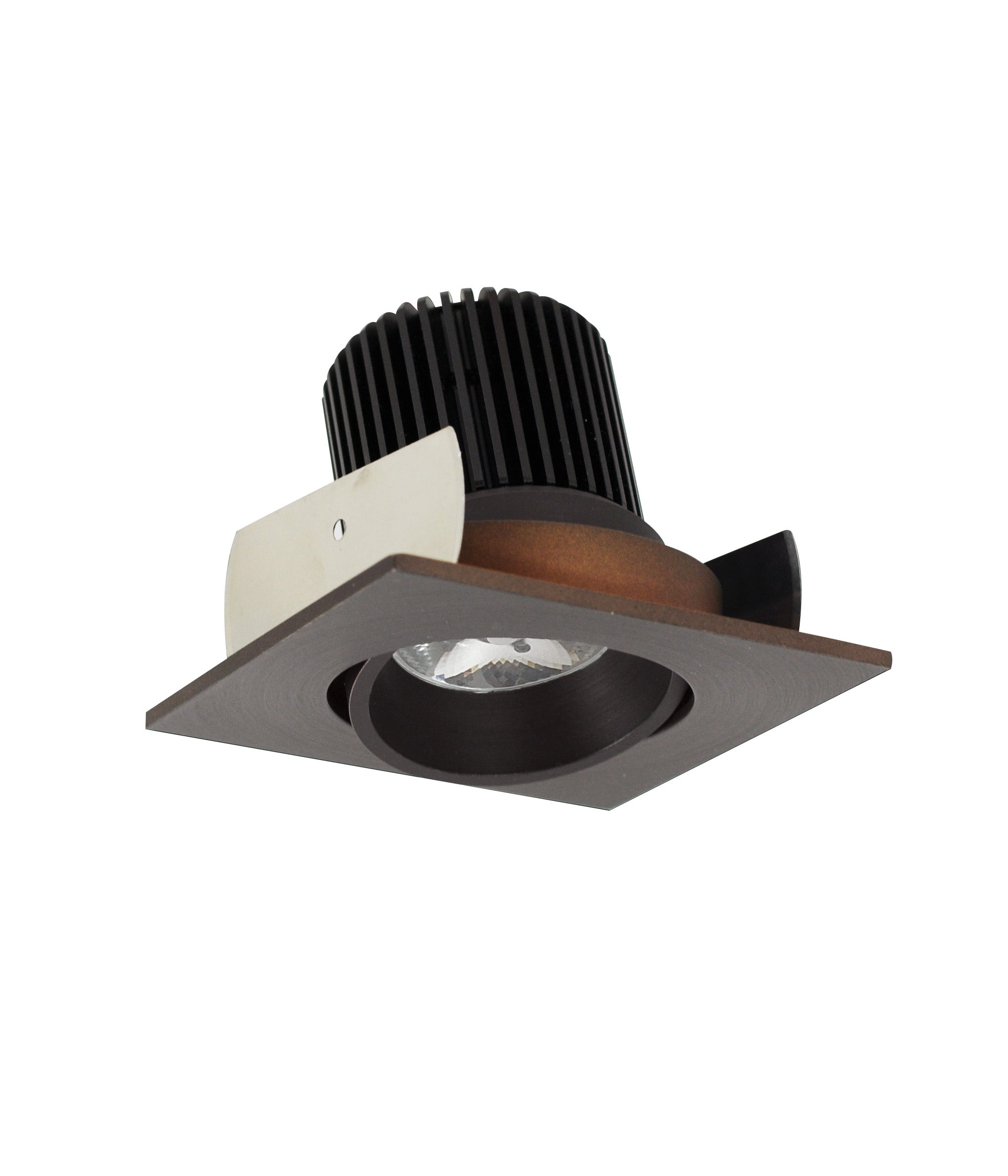 Nora NIOB-2SC40QBZ 2 inch Iolite LED Square Adjustable Cone Reflector, 10-Degree Optic, 800lm / 12W, 4000K, Bronze Reflector / Bronze Flange
