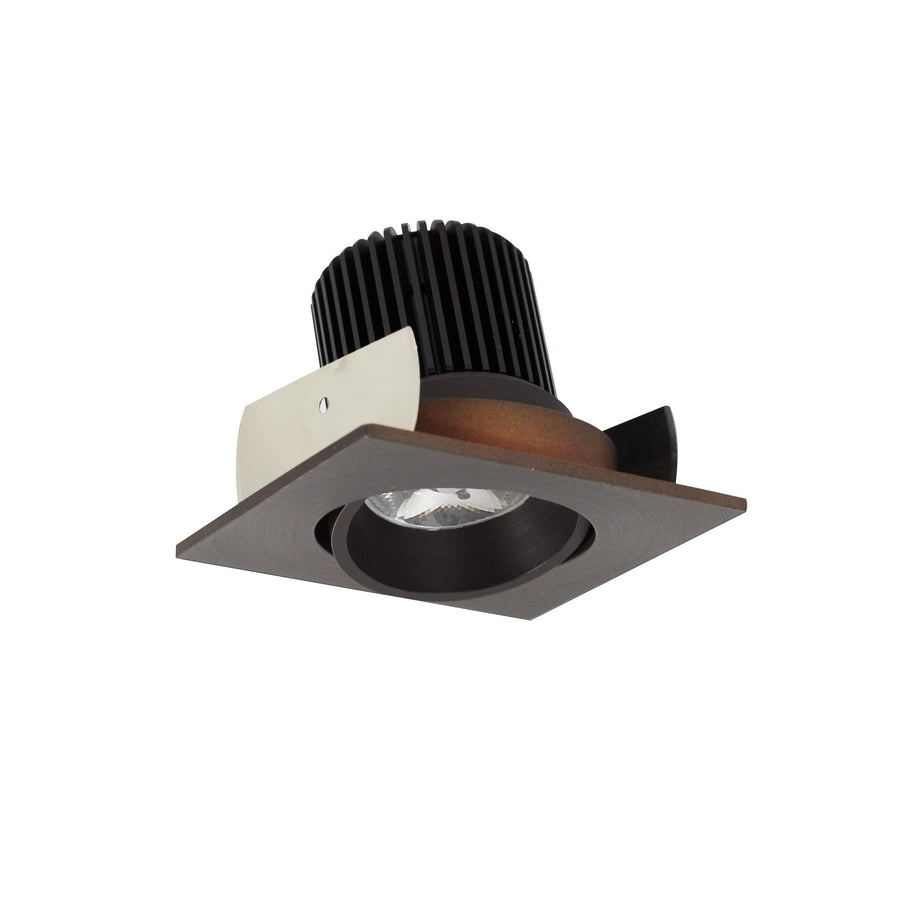Nora NIOB-2SC27QBZ 2 inch Iolite LED Square Adjustable Cone Reflector, 10-Degree Optic, 800lm / 12W, 2700K, Bronze Reflector / Bronze Flange