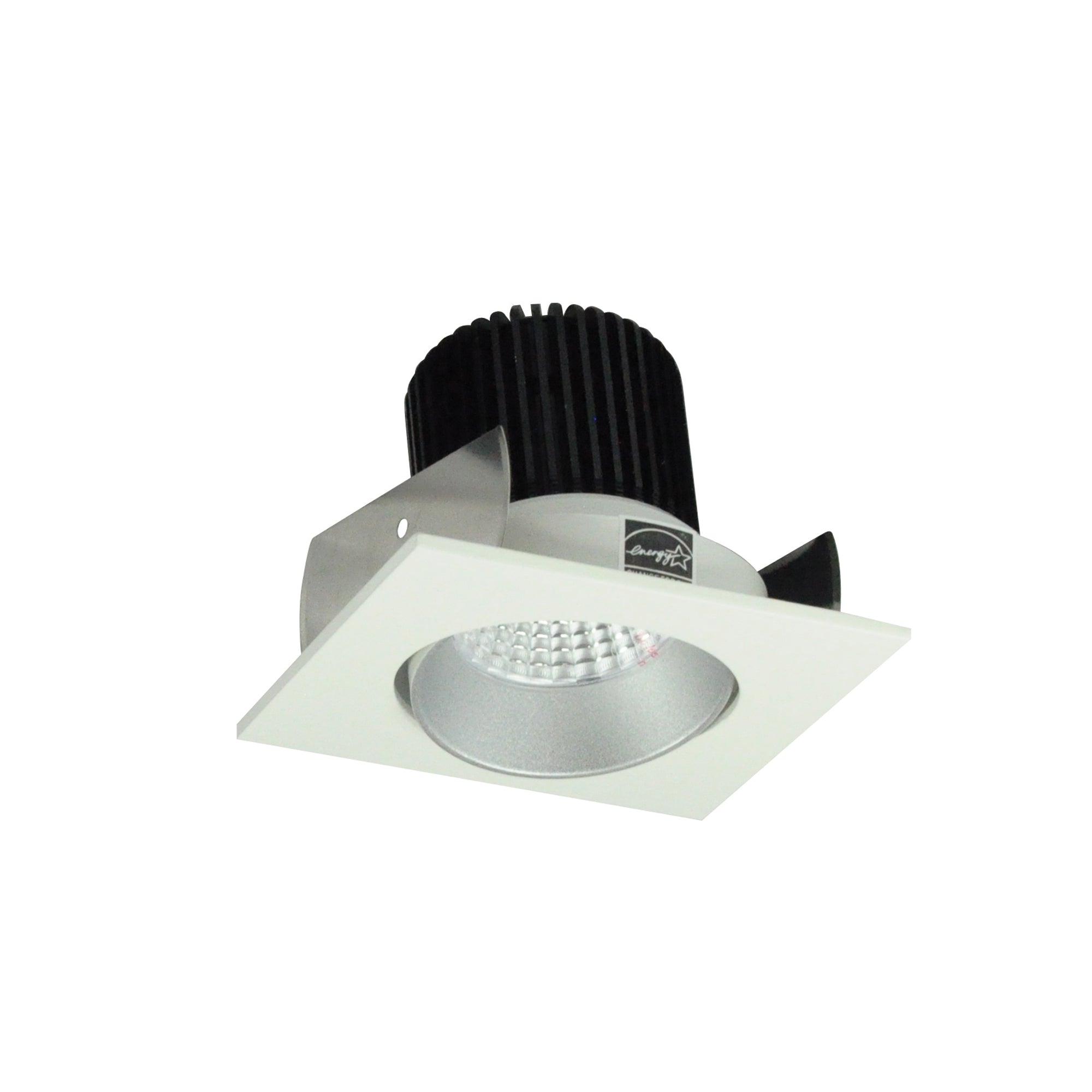 Nora NIOB-2SC50XHW 2 inch Iolite LED Square Adjustable Cone Reflector, 800lm / 14W, 5000K, Haze Reflector / White Flange