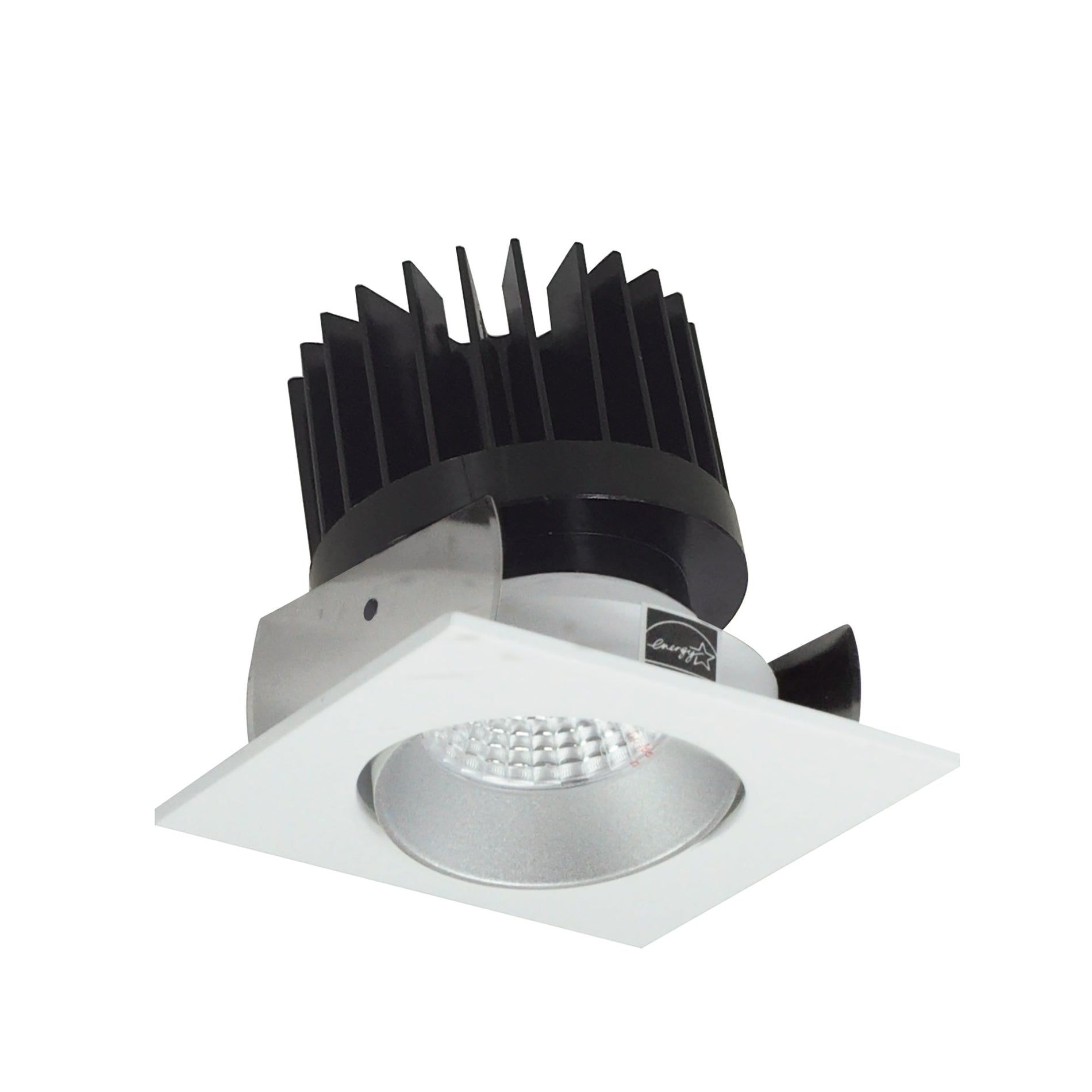 Nora NIOB-2SCCDXHZMPW/HL 2 inch Iolite LED Square Adjustable Cone Reflector, 1500lm/2000lm/2500lm (varies by housing), Comfort Dim, Haze Reflector / Matte Powder White Flange