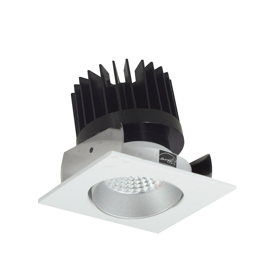 Nora NIOB-2SC27XHZMPW/HL 2 inch Iolite LED Square Adjustable Cone Reflector, 1500lm/2000lm/2500lm (varies by housing), 2700K, Haze Reflector / Matte Powder White Flange