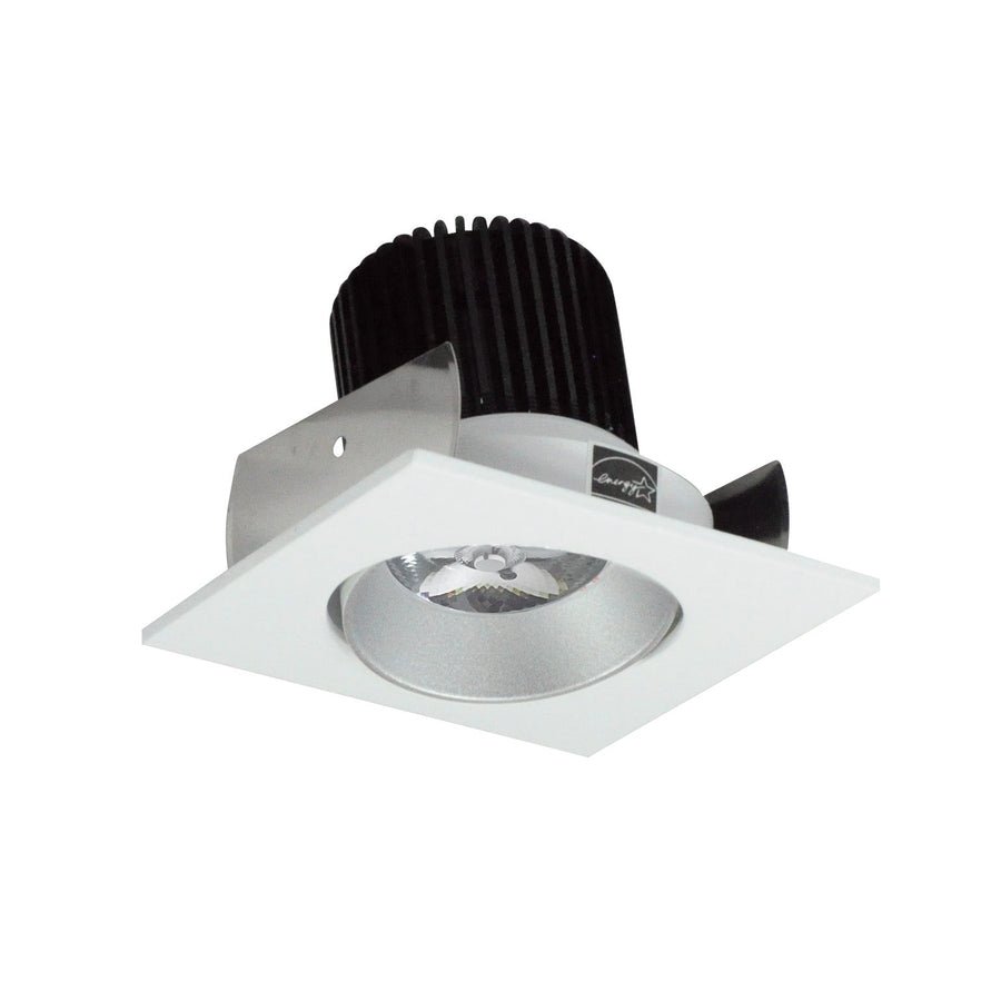 Nora NIOB-2SC30QHZMPW 2 inch Iolite LED Square Adjustable Cone Reflector, 10-Degree Optic, 800lm / 12W, 3000K, Haze Reflector / Matte Powder White Flange