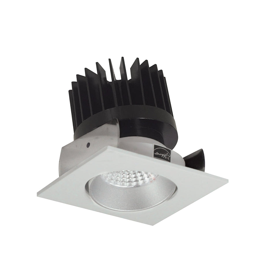 Nora NIOB-2SC30XHW/HL 2 inch Iolite LED Square Adjustable Cone Reflector, 1500lm/2000lm/2500lm (varies by housing), 3000K, Haze Reflector / White Flange