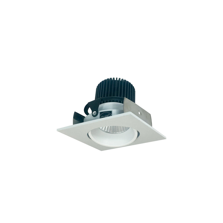 Nora NIOB-2SC35XMPW/10 2 inch Iolite LED Square Adjustable Cone Reflector, 1000lm / 14W, 3500K, Matte Powder White Reflector / Matte Powder White Flange