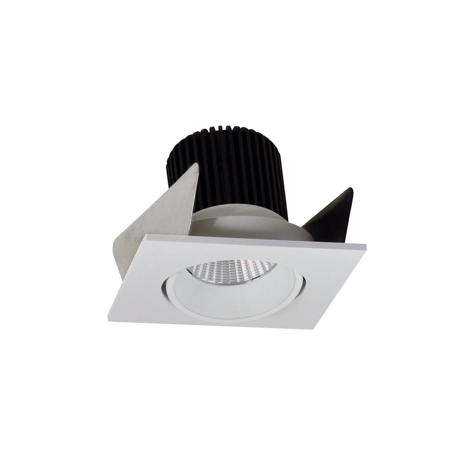 Nora NIOB-2SC27XWW/10 2 inch Iolite LED Square Adjustable Cone Reflector, 1000lm / 14W, 2700K, White Reflector / White Flange