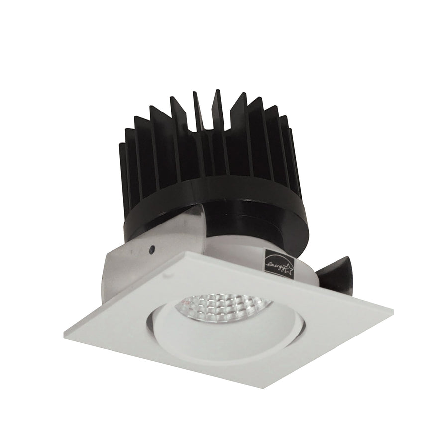 Nora NIOB-2SC27XWW/HL 2 inch Iolite LED Square Adjustable Cone Reflector, 1500lm/2000lm/2500lm (varies by housing), 2700K, White Reflector / White Flange