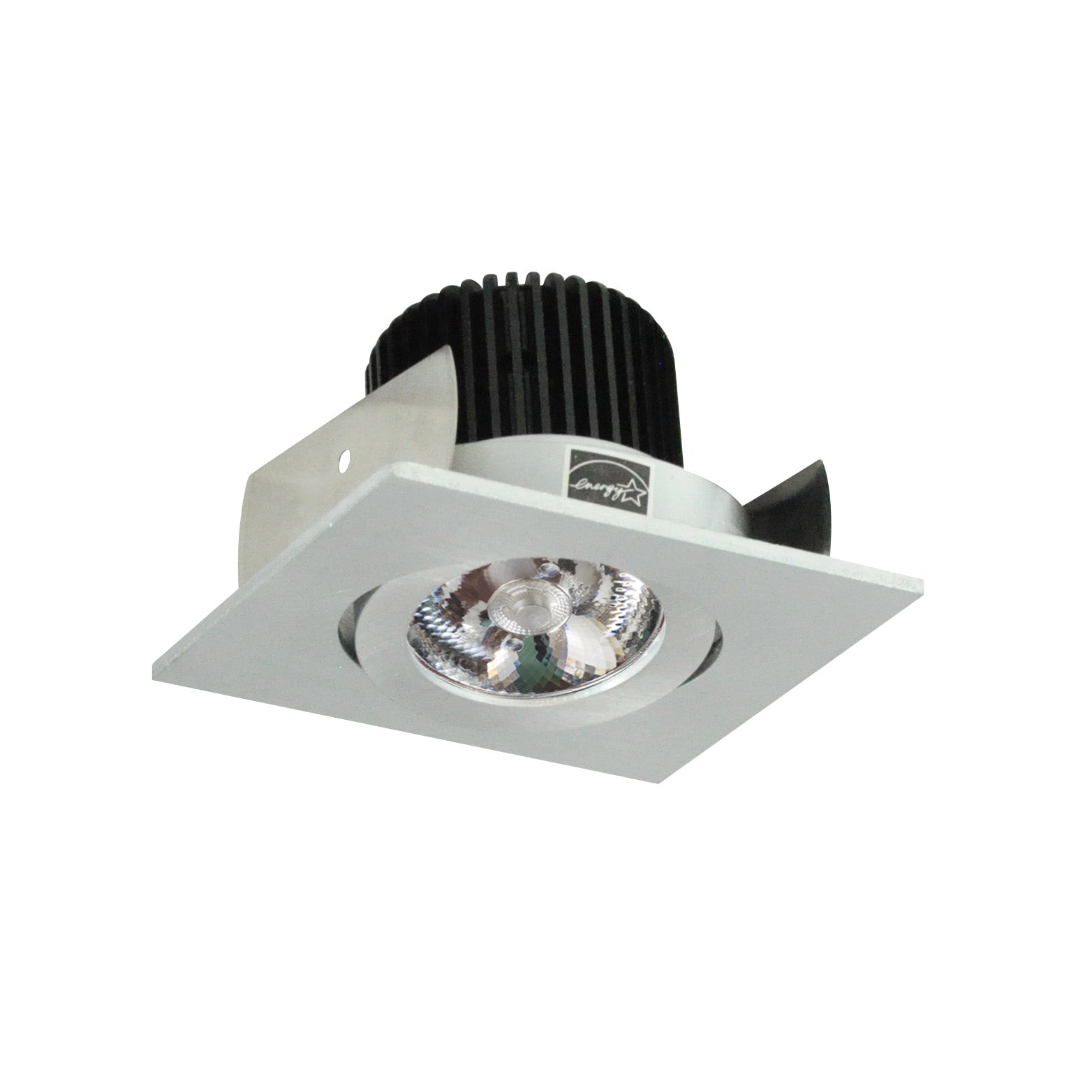Nora NIOB-2SG27QNN 2 inch Iolite LED Square Adjustable Gimbal, 10-Degree Optic, 850lm / 12W, 2700K, Natural Metal Finish