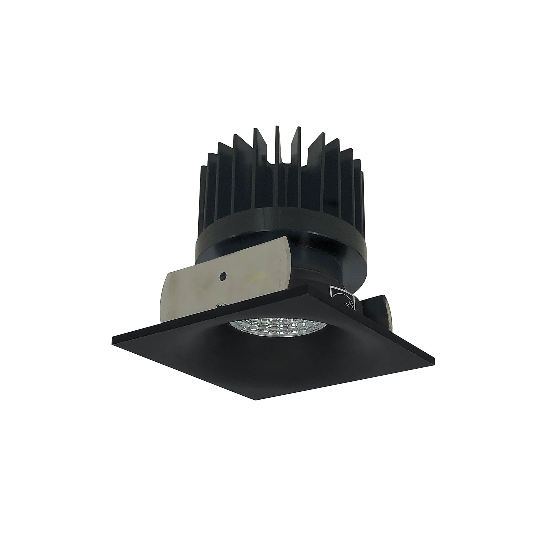 Nora NIOB-2SNBCDXBB/HL 2 inch Iolite LED Square Bullnose, 1500lm/2000lm/2500lm (varies by housing), Comfort Dim, Black Finish