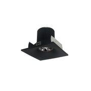 Nora NIOB-2SNB30QBB 2 inch Iolite LED Square Bullnose, 10-Degree Optic, 800lm / 12W, 3000K, Black Finish