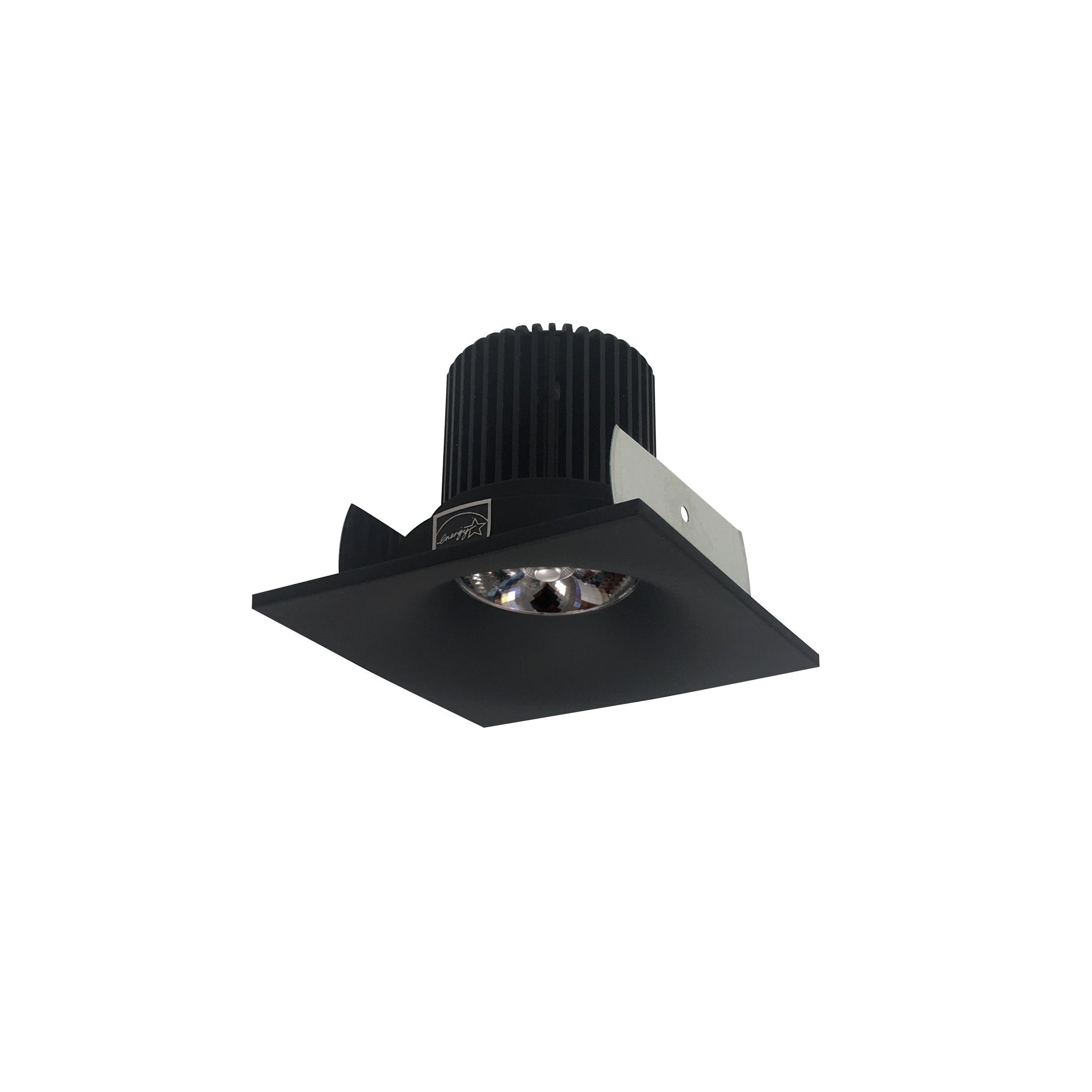 Nora NIOB-2SNB30QBB 2 inch Iolite LED Square Bullnose, 10-Degree Optic, 800lm / 12W, 3000K, Black Finish
