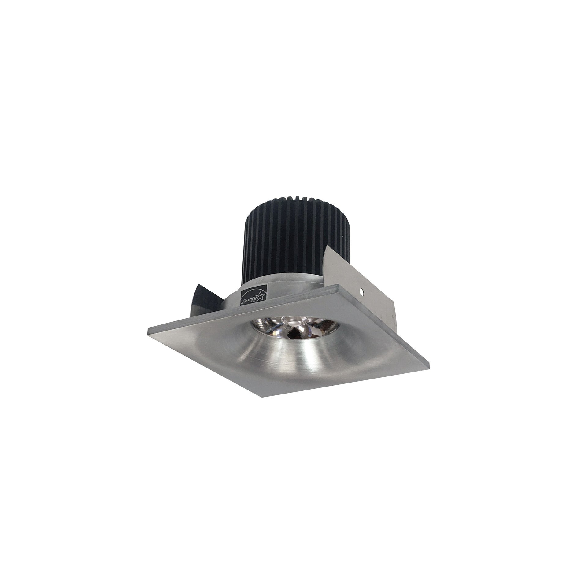 Nora NIOB-2SNB27QNN 2 inch Iolite LED Square Bullnose, 10-Degree Optic, 800lm / 12W, 2700K, Natural Metal Finish