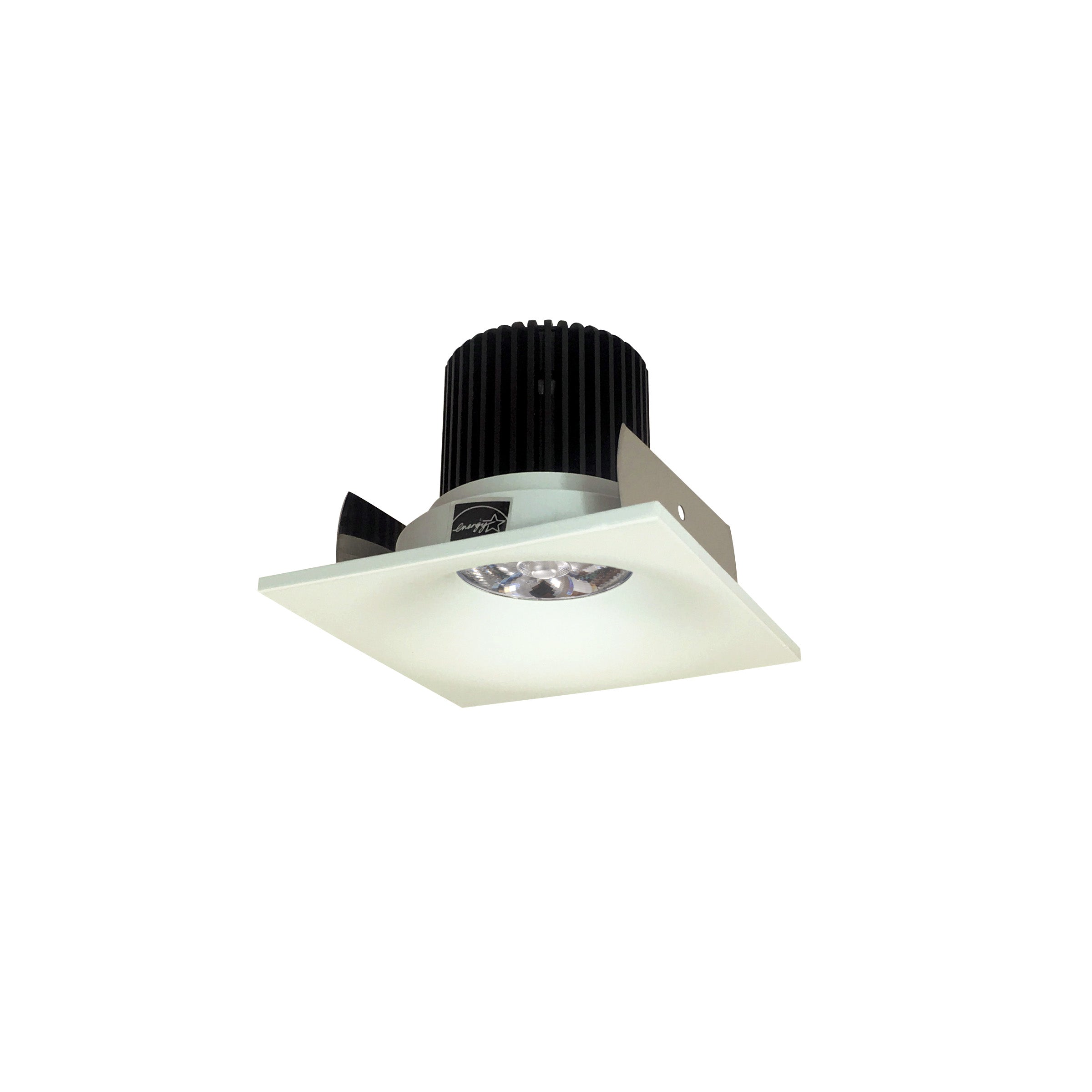 Nora NIOB-2SNB30QWW 2 inch Iolite LED Square Bullnose, 10-Degree Optic, 800lm / 12W, 3000K, White Finish