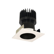 Nora NIOB-2SNDC27XBW/HL 2 inch Iolite LED Square Reflector with Round Aperture, 1500lm/2000lm/2500lm (varies by housing), 2700K, Black Reflector / White Flange