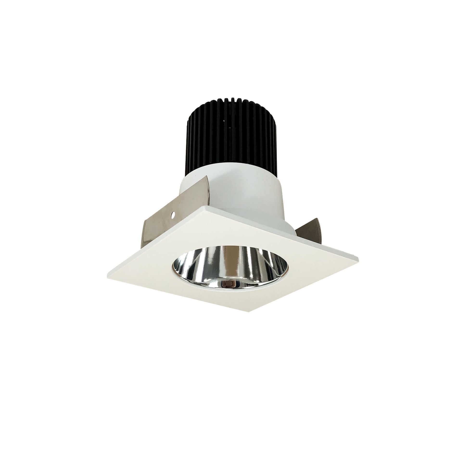 Nora NIOB-2SNDC27XCMPW/10 2 inch Iolite LED Square Reflector with Round Aperture, 1000lm / 14W, 2700K, Specular Clear Reflector / Matte Powder White Flange