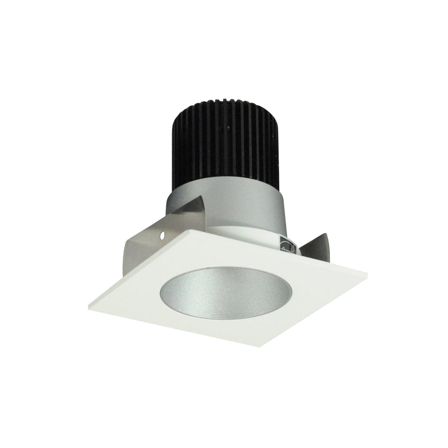 Nora NIOB-2SNDCCDXHW 2 inch Iolite LED Square Reflector with Round Aperture, 800lm / 14W, Comfort Dim, Haze Reflector / White Flange