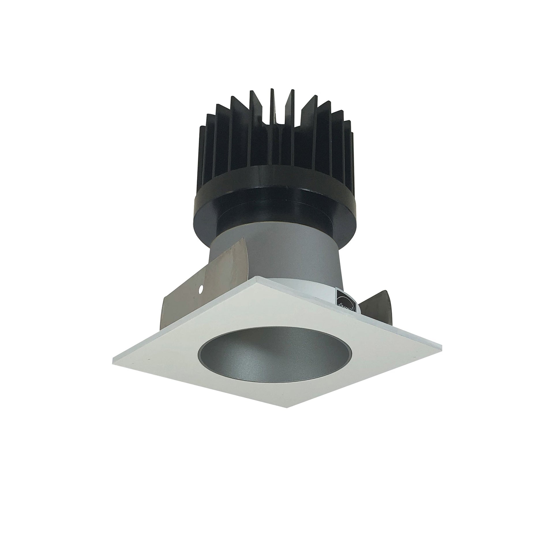 Nora NIOB-2SNDCCDXHW/HL 2 inch Iolite LED Square Reflector with Round Aperture, 1500lm/2000lm/2500lm (varies by housing), Comfort Dim, Haze Reflector / White Flange