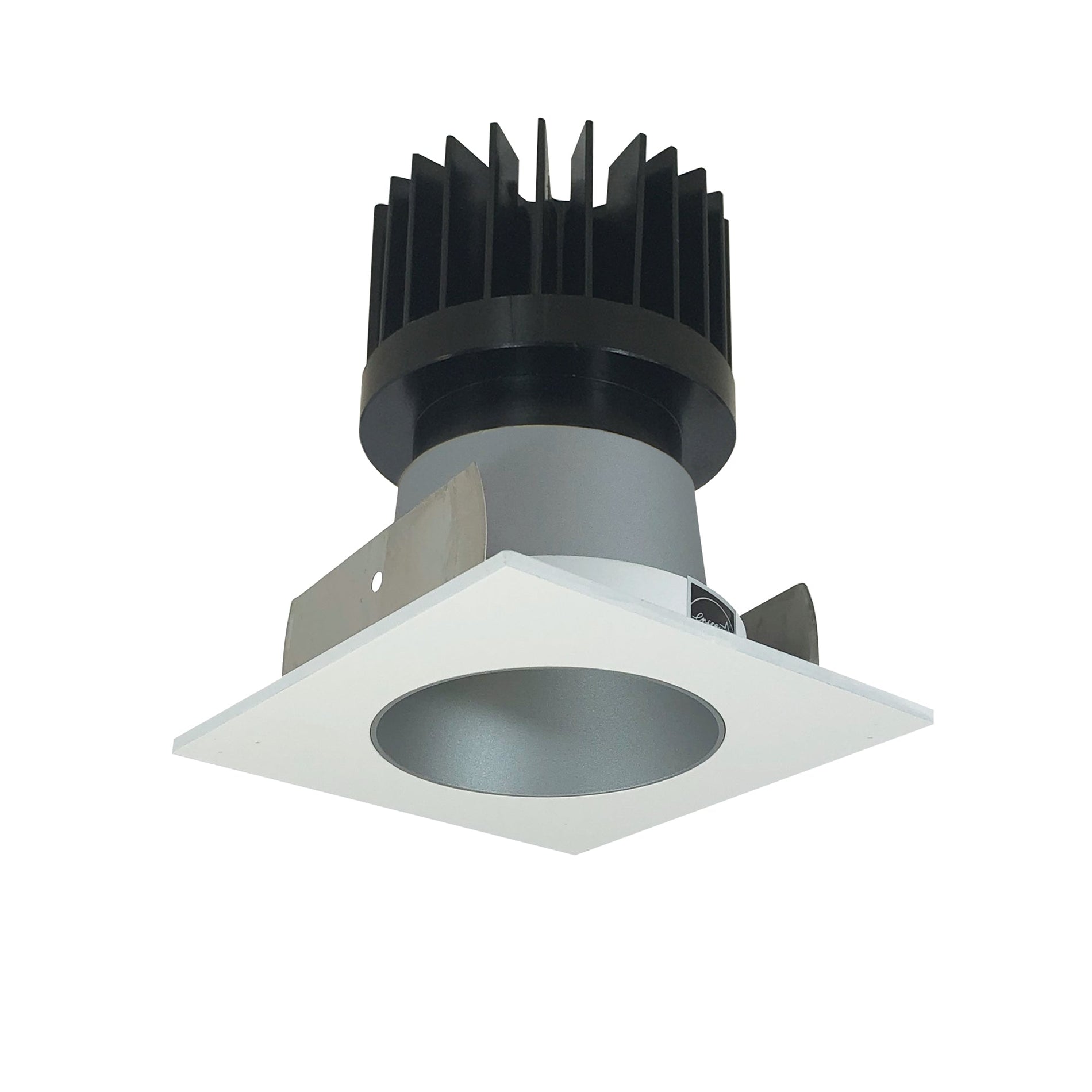 Nora NIOB-2SNDCCDXHZMPW/HL 2 inch Iolite LED Square Reflector with Round Aperture, 1500lm/2000lm/2500lm (varies by housing), Comfort Dim, Haze Reflector / Matte Powder White Flange