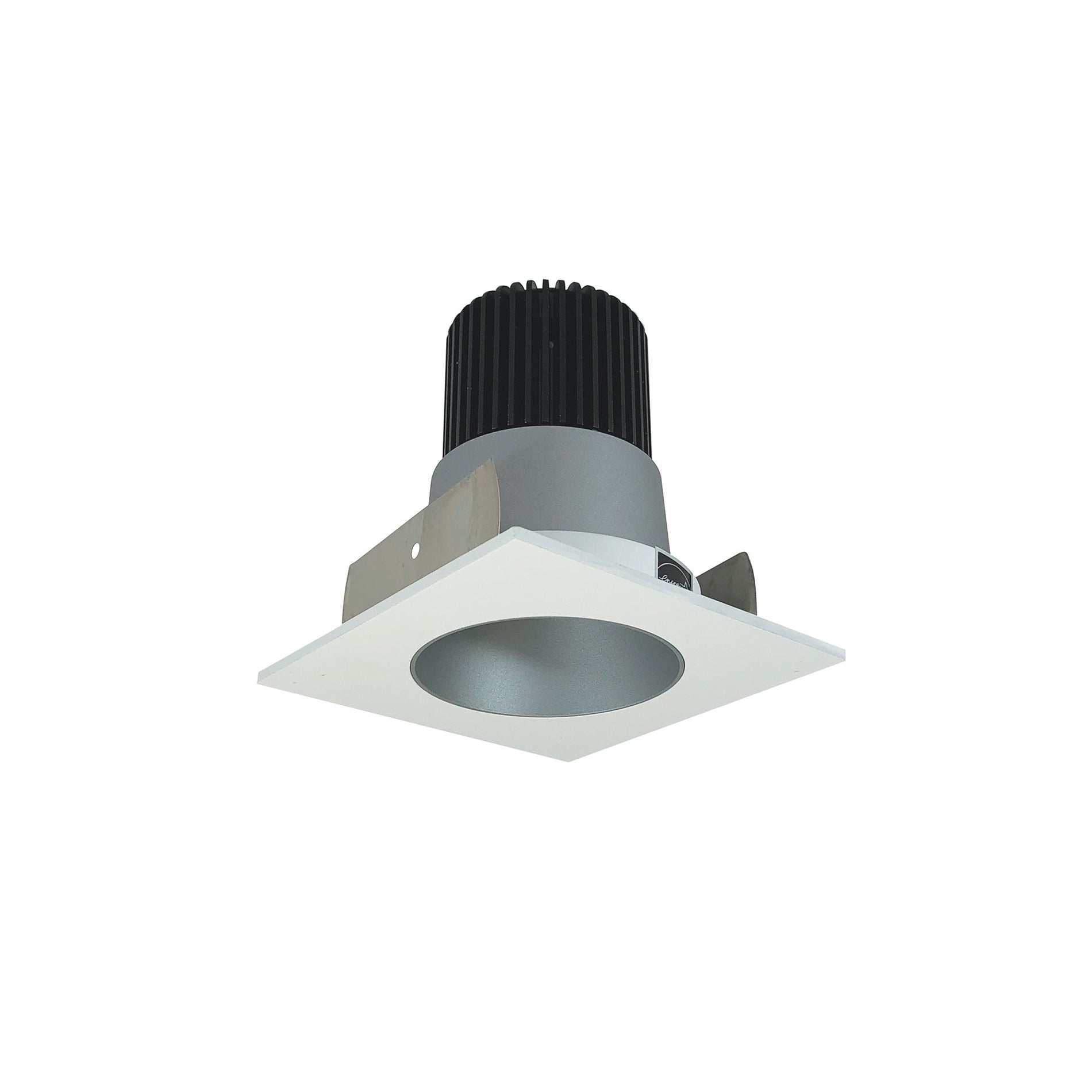 Nora NIOB-2SNDC35XHZMPW/10 2 inch Iolite LED Square Reflector with Round Aperture, 1000lm / 14W, 3500K, Haze Reflector / Matte Powder White Flange