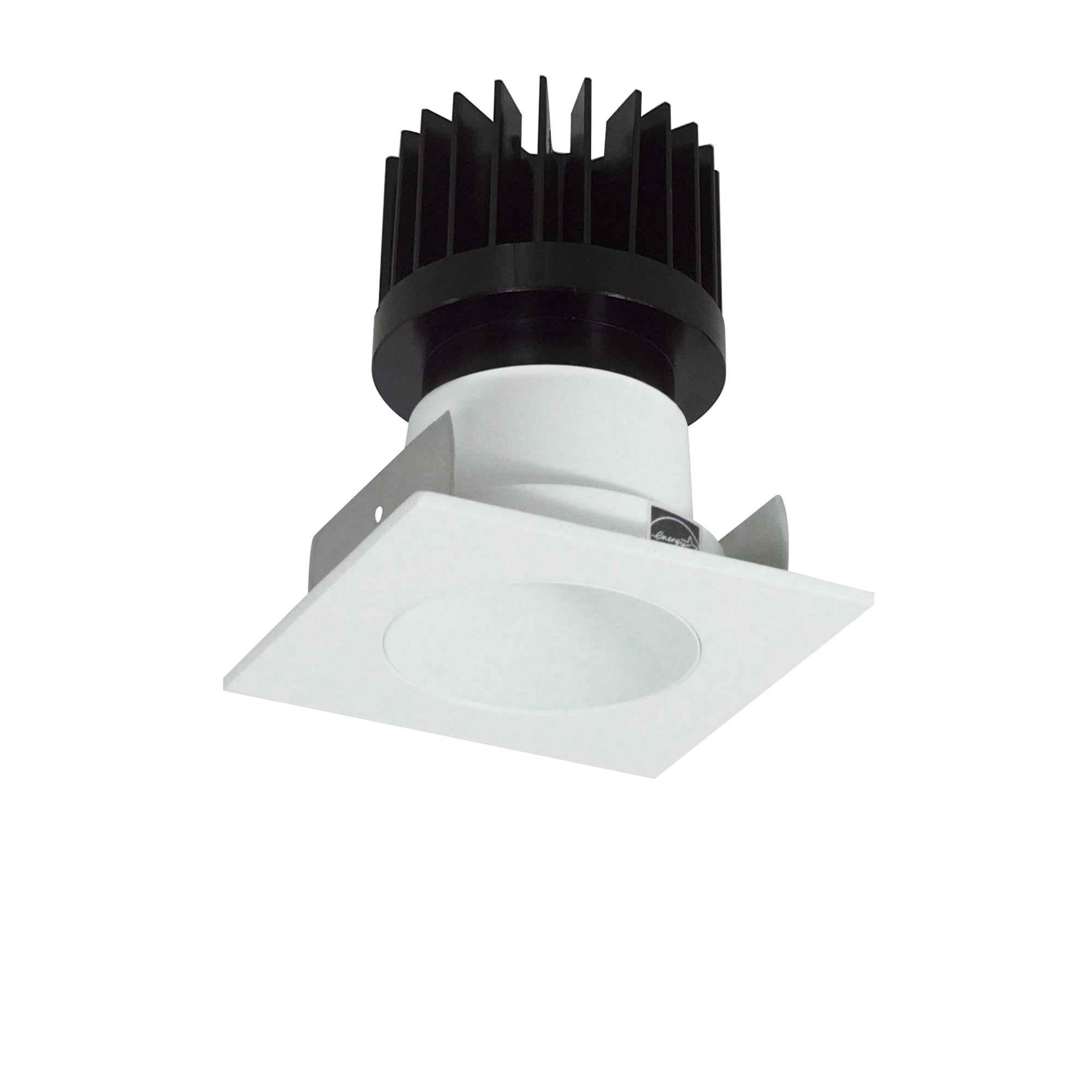 Nora NIOB-2SNDC30XMPW/HL 2 inch Iolite LED Square Reflector with Round Aperture, 1500lm/2000lm/2500lm (varies by housing), 3000K, Matte Powder White Reflector / Matte Powder White Flange