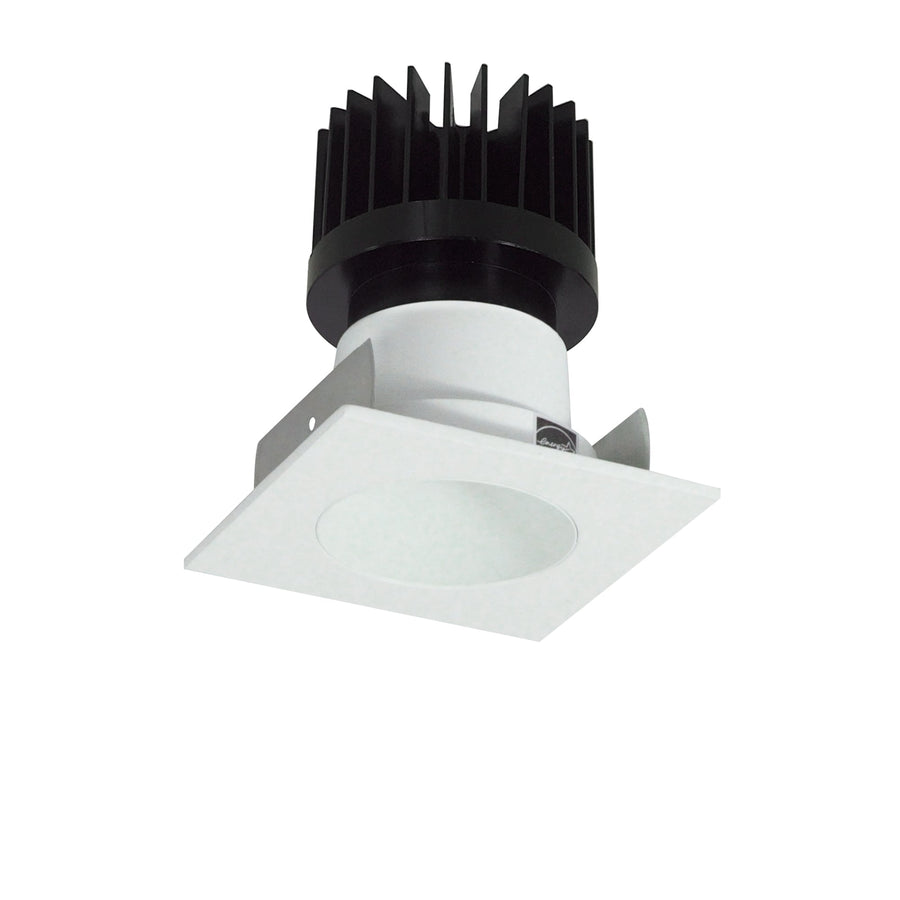 Nora NIOB-2SNDC27XMPW/HL 2 inch Iolite LED Square Reflector with Round Aperture, 1500lm/2000lm/2500lm (varies by housing), 2700K, Matte Powder White Reflector / Matte Powder White Flange