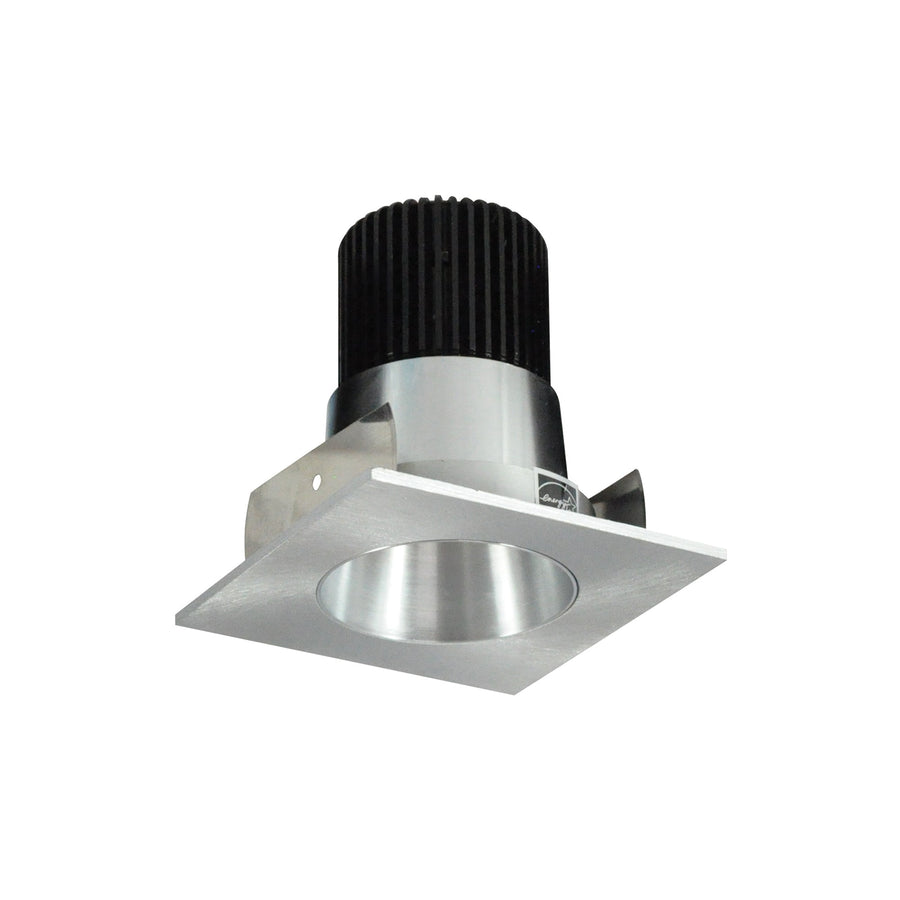 Nora NIOB-2SNDCCDXNN 2 inch Iolite LED Square Reflector with Round Aperture, 800lm / 14W, Comfort Dim, Natural Metal Reflector / Natural Metal Flange