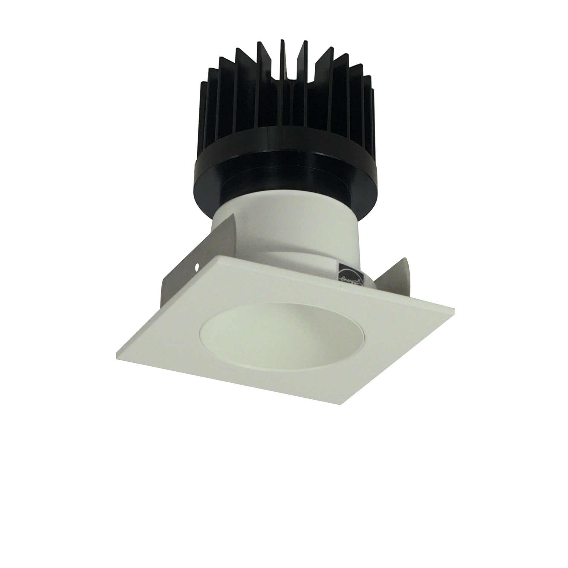 Nora NIOB-2SNDC50XWW/HL 2 inch Iolite LED Square Reflector with Round Aperture, 1500lm/2000lm/2500lm (varies by housing), 5000K, White Reflector / White Flange
