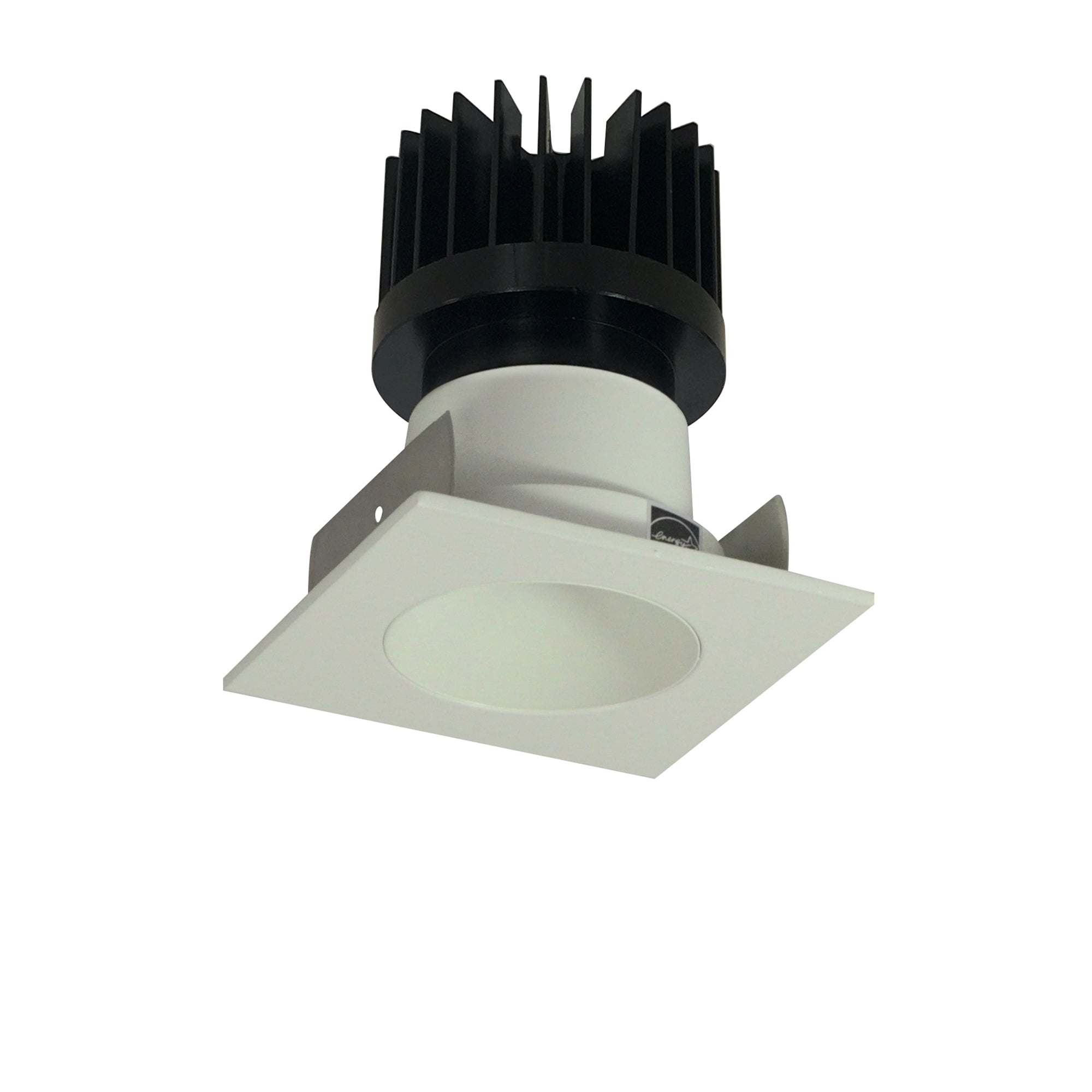 Nora NIOB-2SNDC27XWW/HL 2 inch Iolite LED Square Reflector with Round Aperture, 1500lm/2000lm/2500lm (varies by housing), 2700K, White Reflector / White Flange
