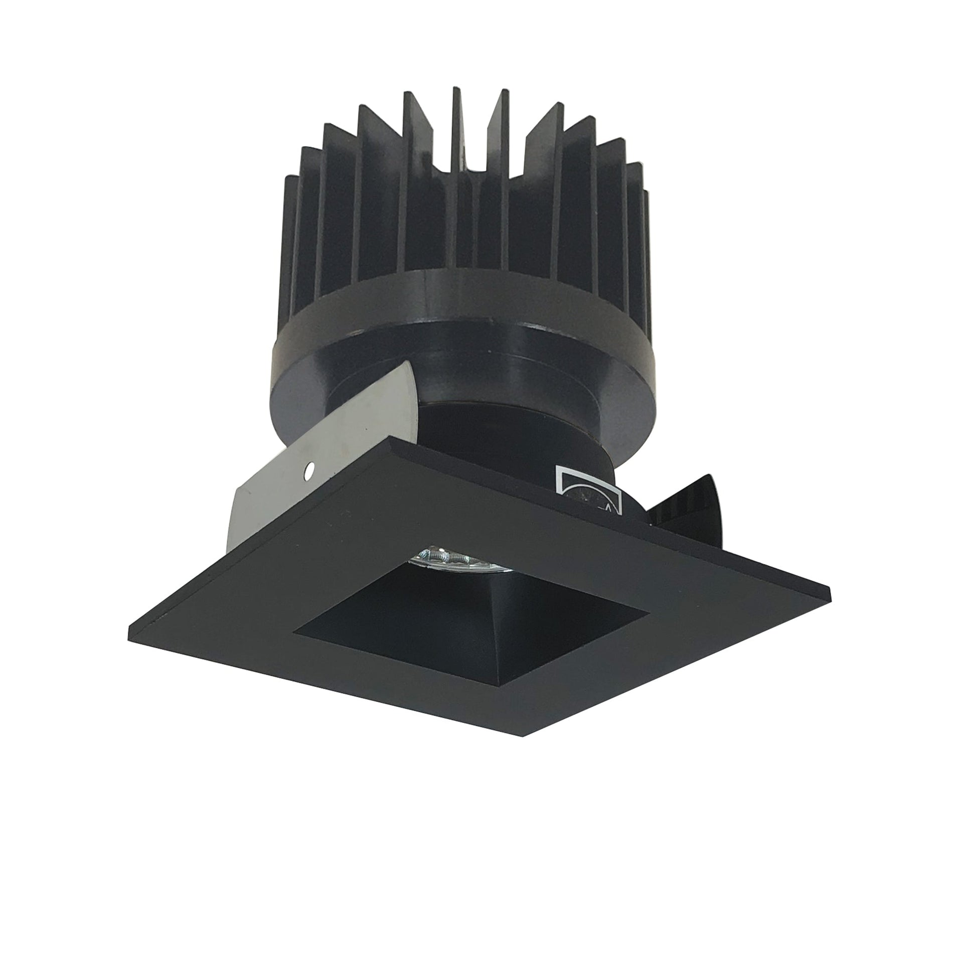 Nora NIOB-2SNDSQ27XBB/HL 2 inch Iolite LED Square Reflector with Square Aperture, 1500lm/2000lm/2500lm (varies by housing), 2700K, Black Reflector / Black Flange