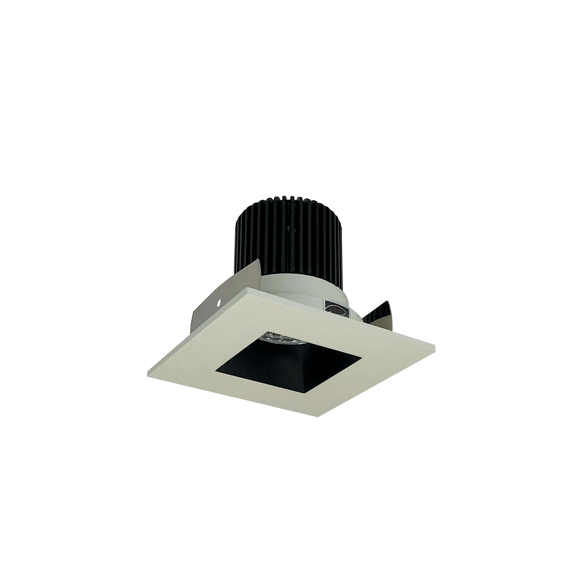 Nora NIOB-2SNDSQ35XBW/10 2 inch Iolite LED Square Reflector with Square Aperture, 1000lm / 14W, 3500K, Black Reflector / White Flange
