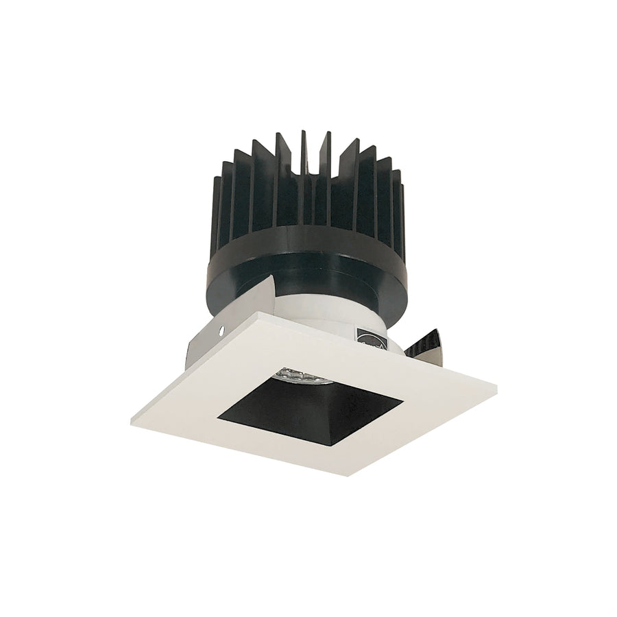 Nora NIOB-2SNDSQ40XBW/HL 2 inch Iolite LED Square Reflector with Square Aperture, 1500lm/2000lm/2500lm (varies by housing), 4000K, Black Reflector / White Flange