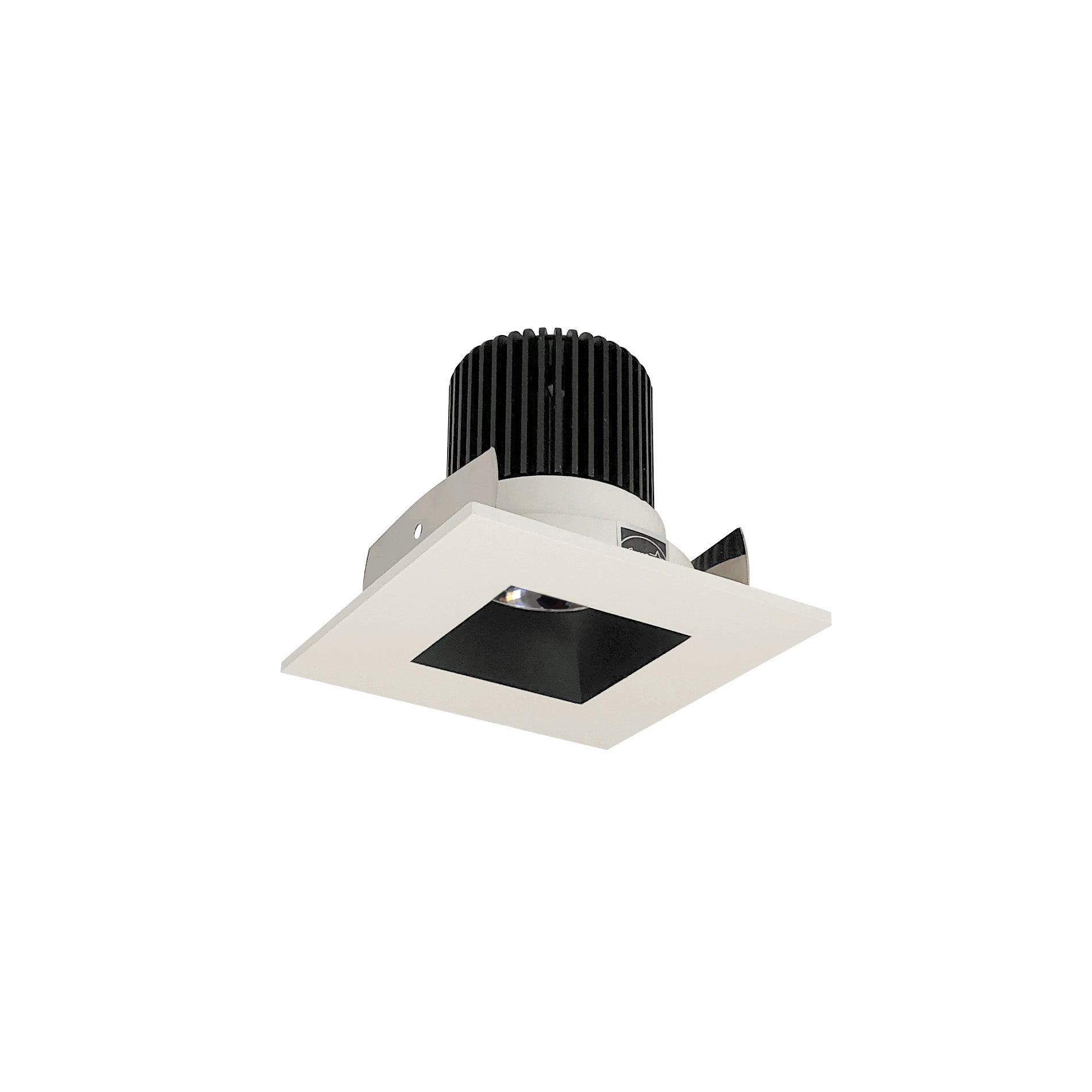 Nora NIOB-2SNDSQ35QBW 2 inch Iolite LED Square Reflector with Square Aperture, 10-Degree Optic, 800lm / 12W, 3500K, Black Reflector / White Flange